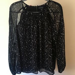 1. STATE Cutout Pintuck Blouse